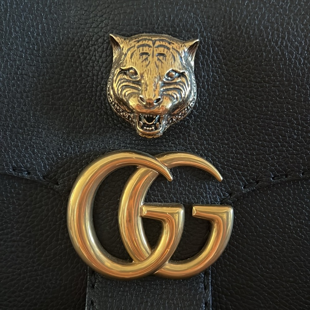 GUCCI GG Marmont Animalier Top-Handle Tote - Picture 8 of 17